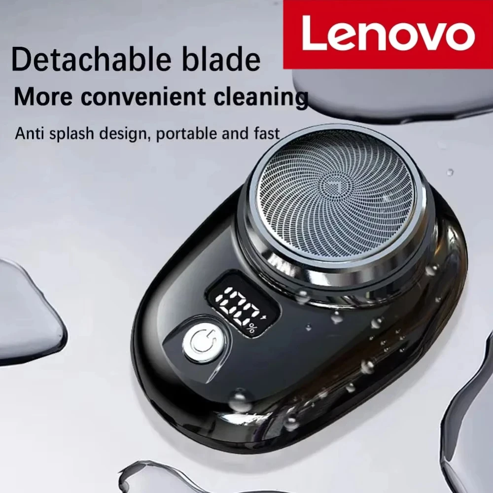 Lenovo Cordless Mini Electric Shaver USB Rechargeable LED Digital Display Electric Beard Shaver Lightweight Portable New