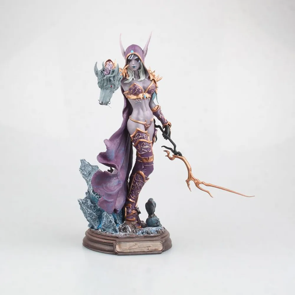 Games of WOW Toys 23CM Sylvanas Windrunner Archery Queen PVC Anime Action Figure Model With Base For Kids Birthday Gift