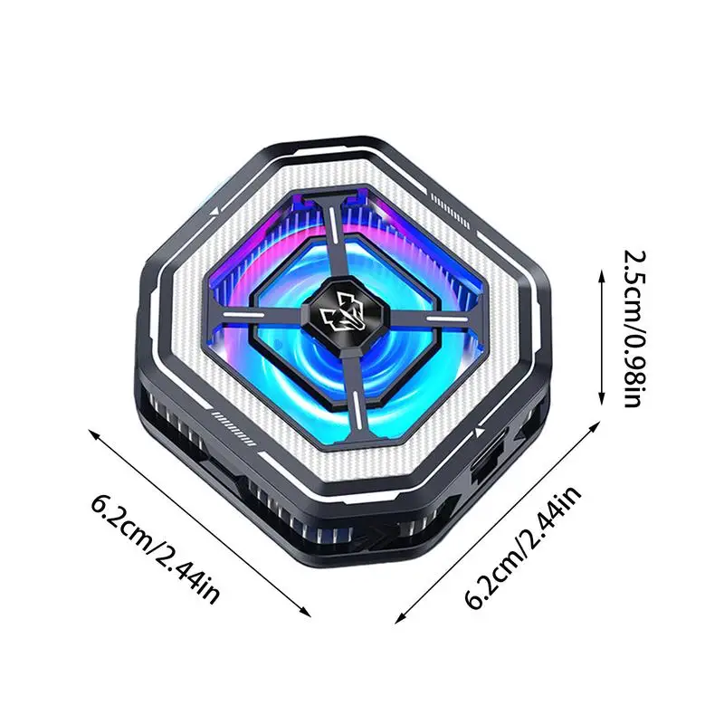 Dissipador de calor magnético para celular com display de temperatura LED Radiador de resfriamento para jogadores com clipe traseiro para telefones celulares