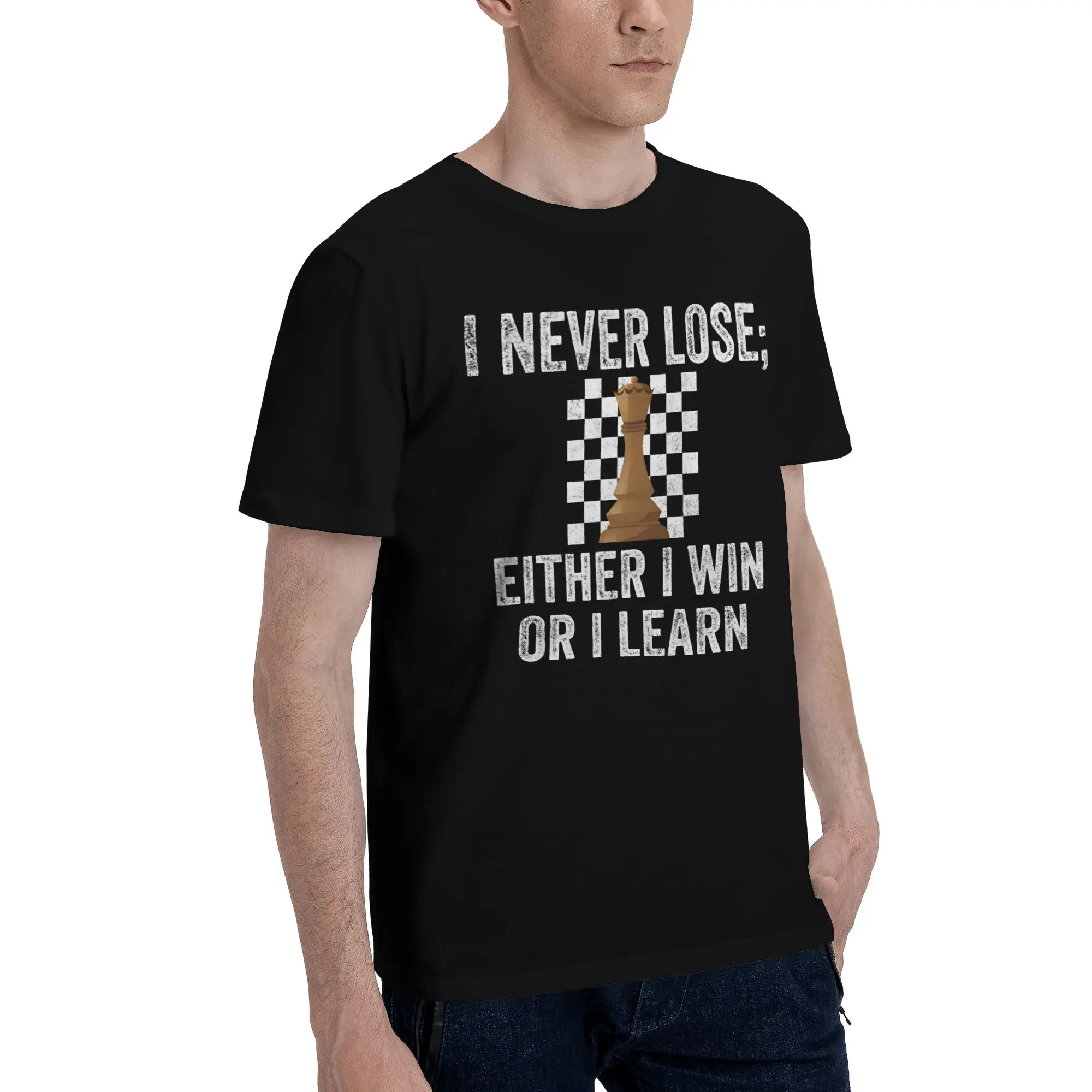 Mens Womens I Never Lose Either I Win Or I Learn Shirt Pure Cotton Graphic Printing Tee Shirts NUNCA PIERDO Top Clothing