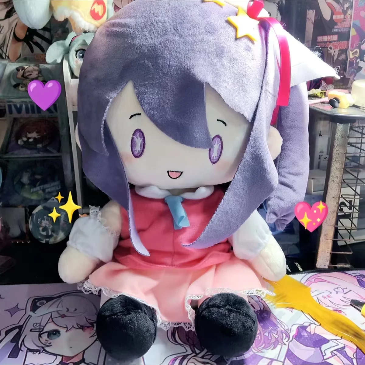 Gawr gura-アニメーションのぬいぐるみ人形,オリーブオイル,ぬいぐるみ,30cm