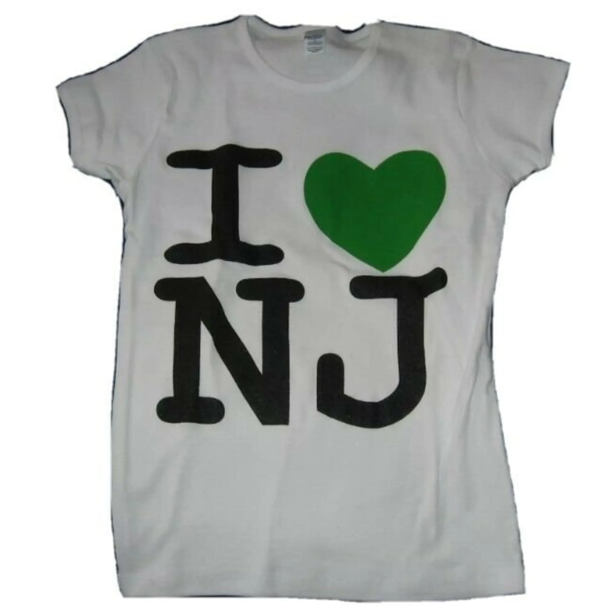 I Love NJ Lady T-Shirt Inspired by New Jersey Shore, Jerseylicious, Housewives, Snookie, The Situation Baby Heart Tee