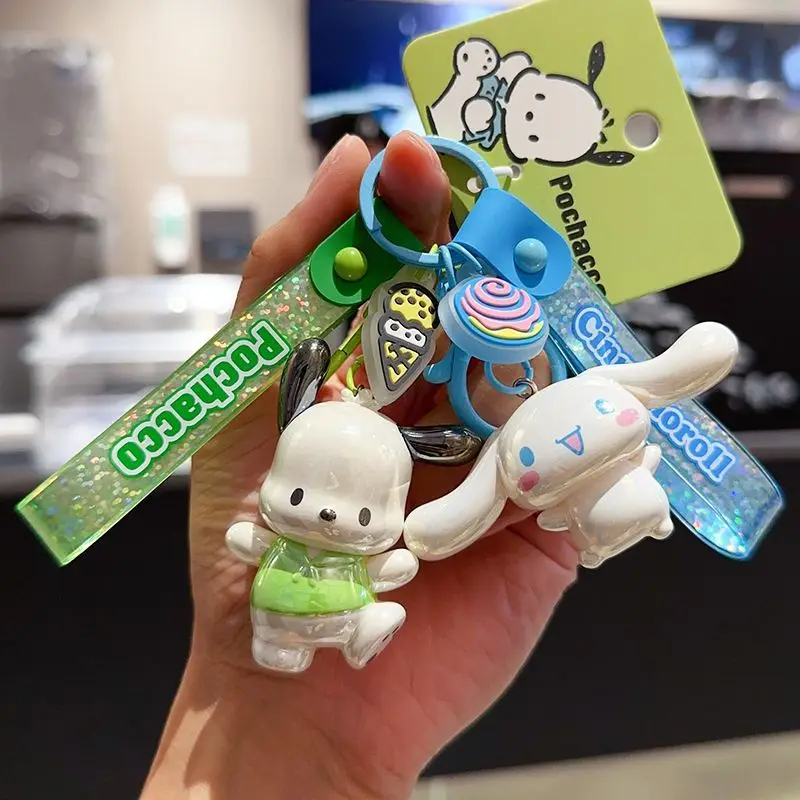 MINISO Sanrio Hello Kitty Kuromi ma mélodie cannelle Pompompurin Pochacco Kawaii Anime dessin animé clé pendentif porte-clés créatif