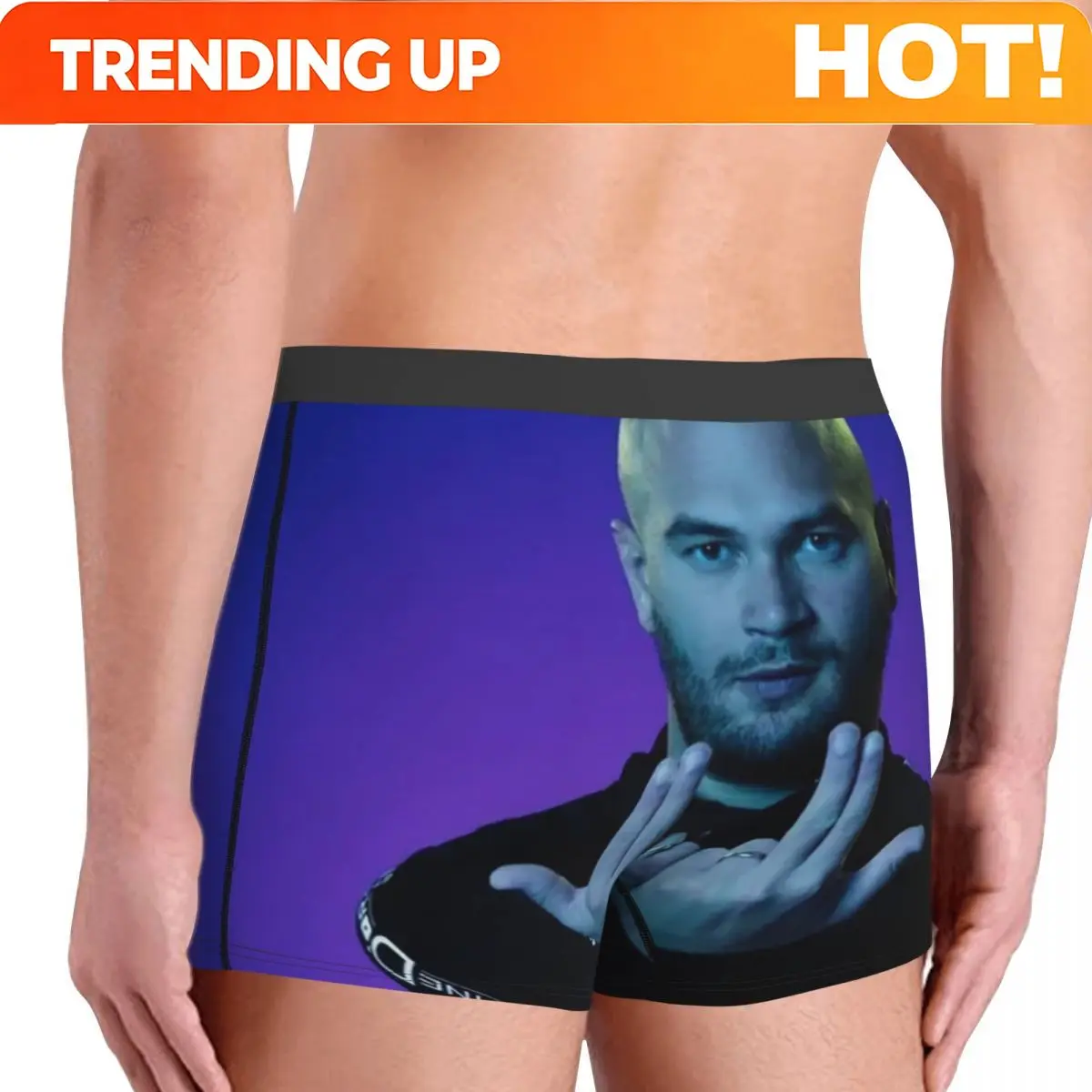 Custom Novelty French Rapper Jul Boxers Shorts Panties Male Underpants Breathbale Briefs Underwear view 4