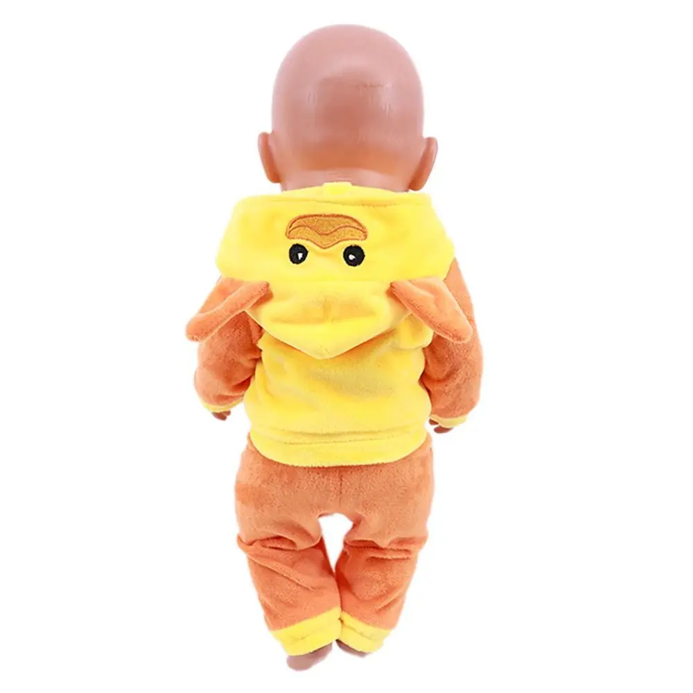 Fit 18 zoll/43 cm Spielen Haus Bär Panda Ente Puppen Zubehör Hoodies Hosen Set Tier Kleidung Kaninchen frosch
