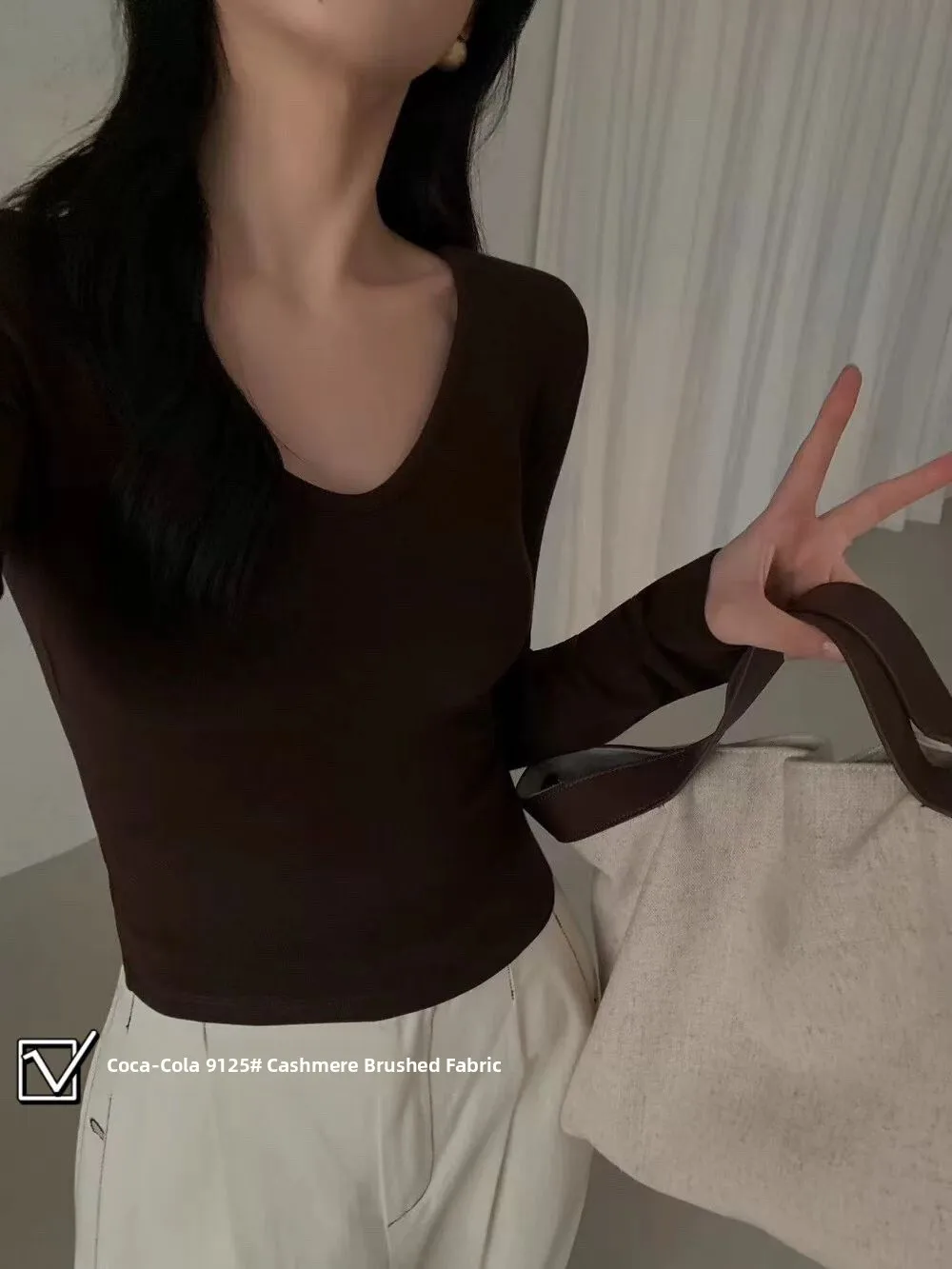 Coreano Sle Slim Fit V-Ne Long Sve Fce ort T-shirt da donna in morbido cotone confortevole inverno nuovo arrivo Top