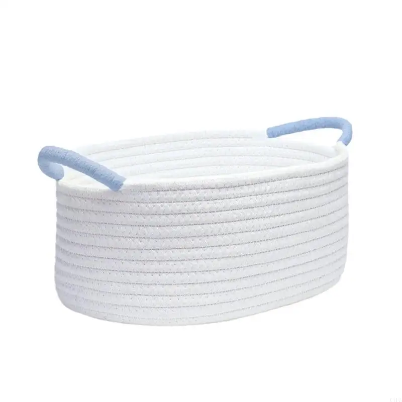 Soft Cotton Rope Basket for Toy Clothes Items Baby Room Desktop Sundries Storage Solution