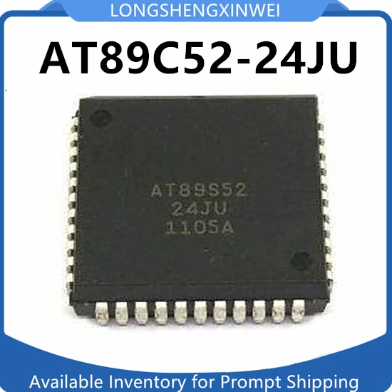 1PCS New Original AT89C52-24JU 89C52 Patch PLCC44 Microcontroller