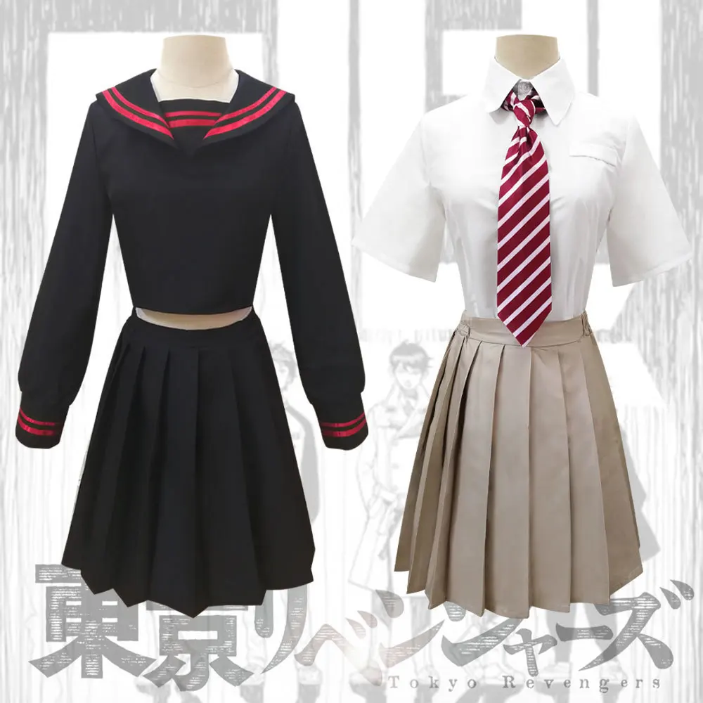 

Tokyo Revengers Cosplay Costume Sailor Suit Shiba Yuzuha Tachibana Hinata Clothing JK Uniform Anime Girls Women Skirt Role Play