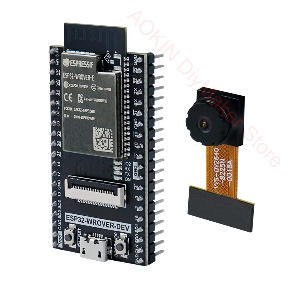 

2022 Newest ESP32-WROVER Board with Camera Wi-Fi Bluetooth used for Arduino IDE C Python Code