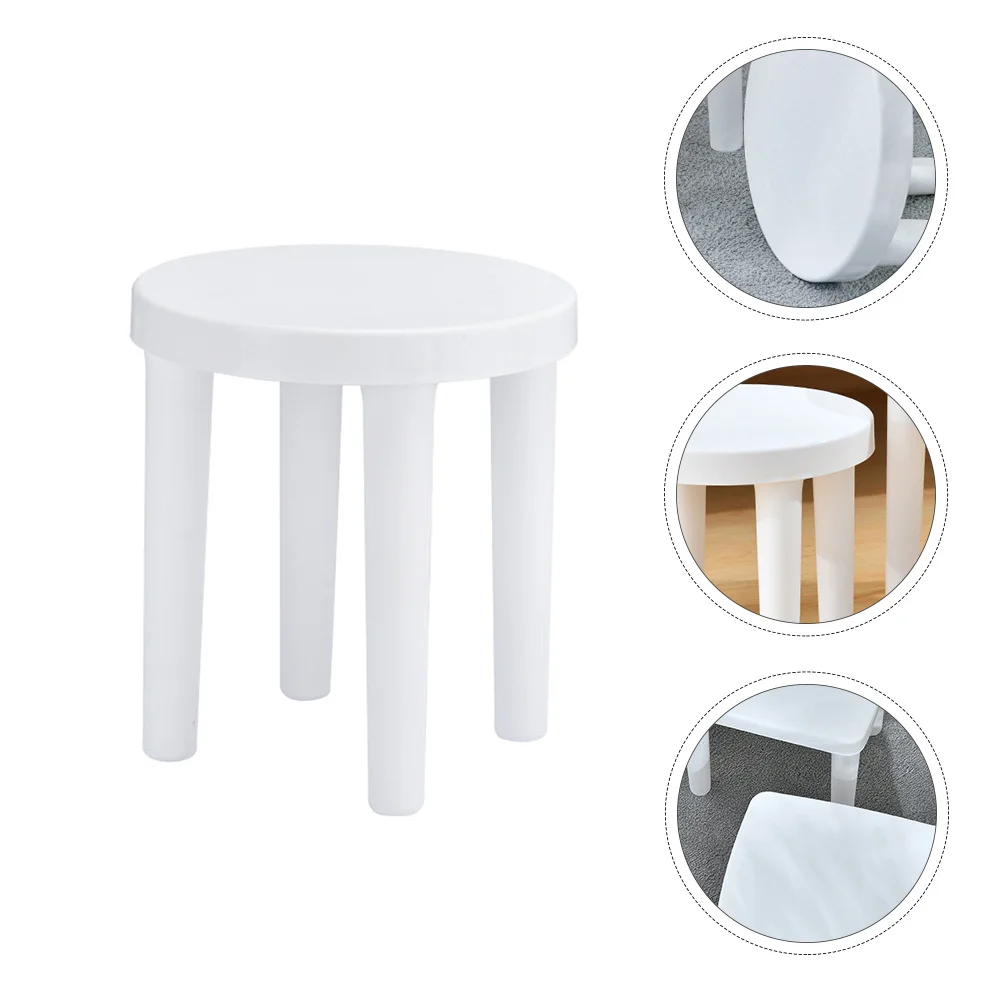 

CIYODO Japanese Style Non Stool Low Foot Rest Simple Practical Design White Plastic Sitter