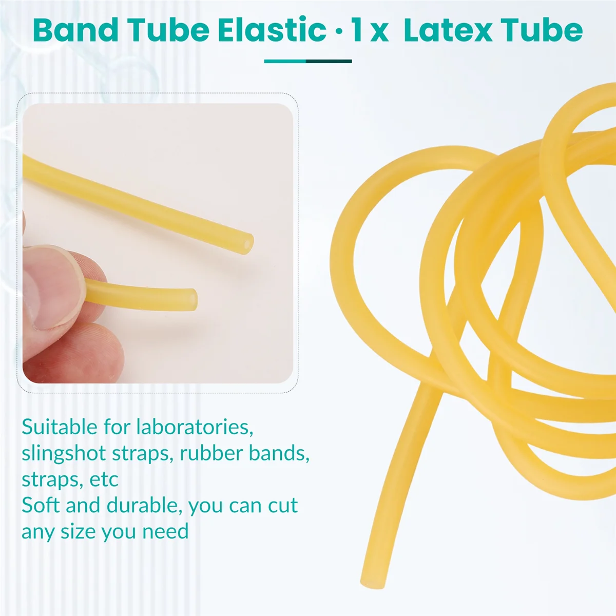 

AA38M Natural Latex Rubber Band Tube Elastic 2x5mm Yellow size:1M