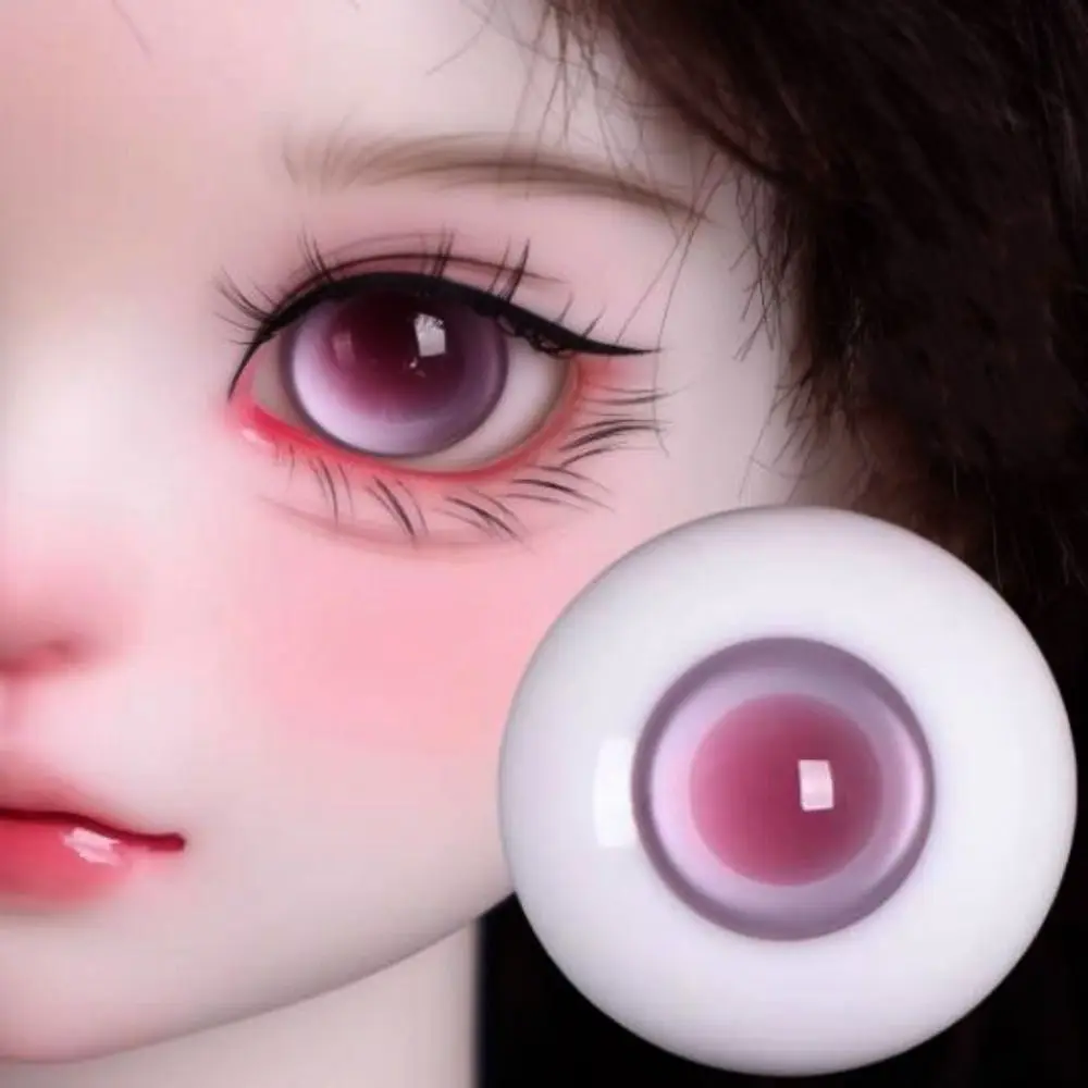 Neue 10/18mm Glasaugen Augenbälle Rosa Braun Grau Niedliche DIY Puppenherstellung Bastelbedarf 1/4 Kleine Irisaugen für 1/6 BJD Puppen