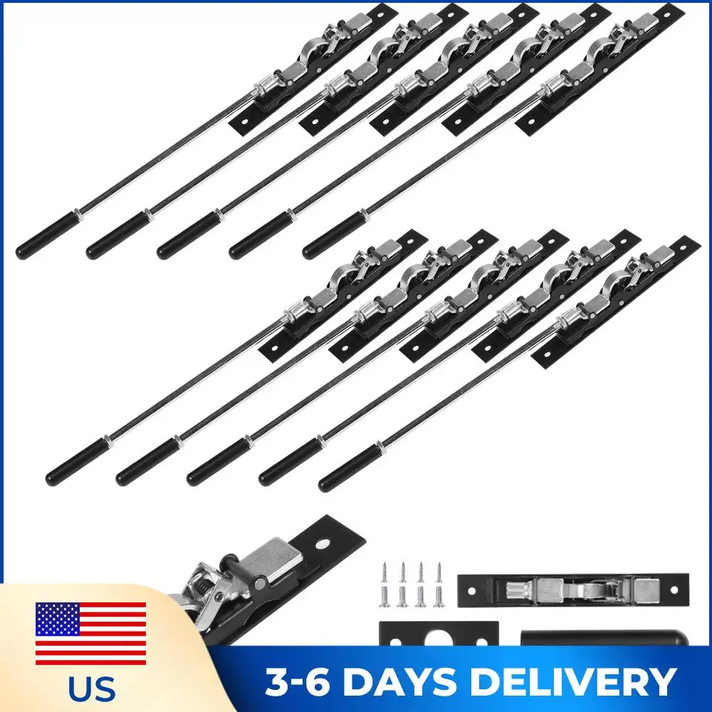 

10Pcs Lever-Type Extend Bolt Lock with Rod Concealed Secure Door Lock 10In for Composite Doors/Wood Doors/Double Doors