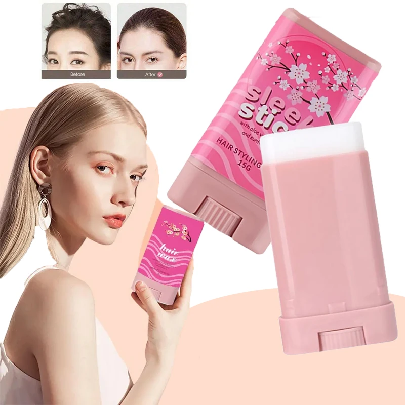 Hair Wax Stick Non-Greasy Gel Professional Strong Hold for Flyaways Edges Wigs Natural Formula Portable Styling Stick Men Women