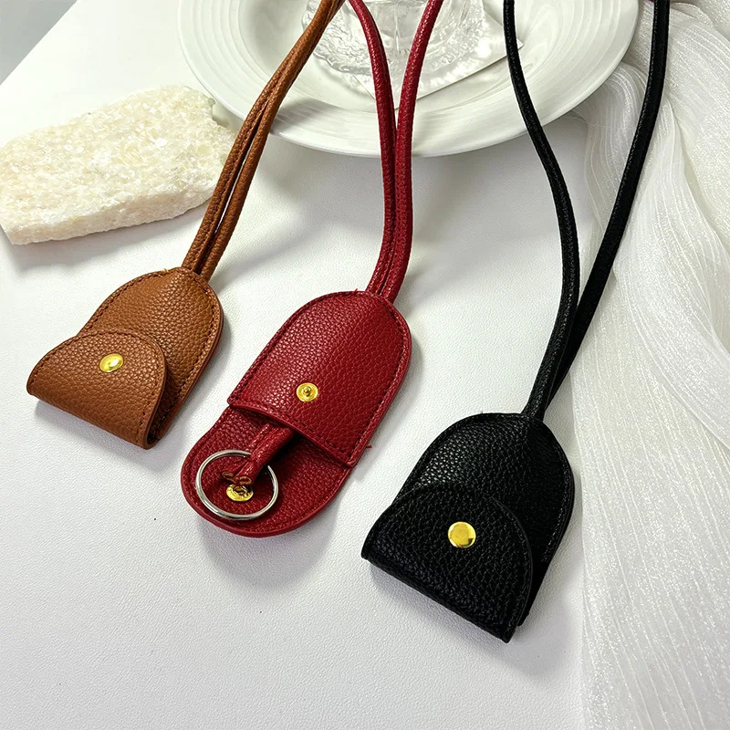 2025 Korean trend new keybag necklace pull-out mini compact and simple neck hanging car keybag for women men T-shirt necklace