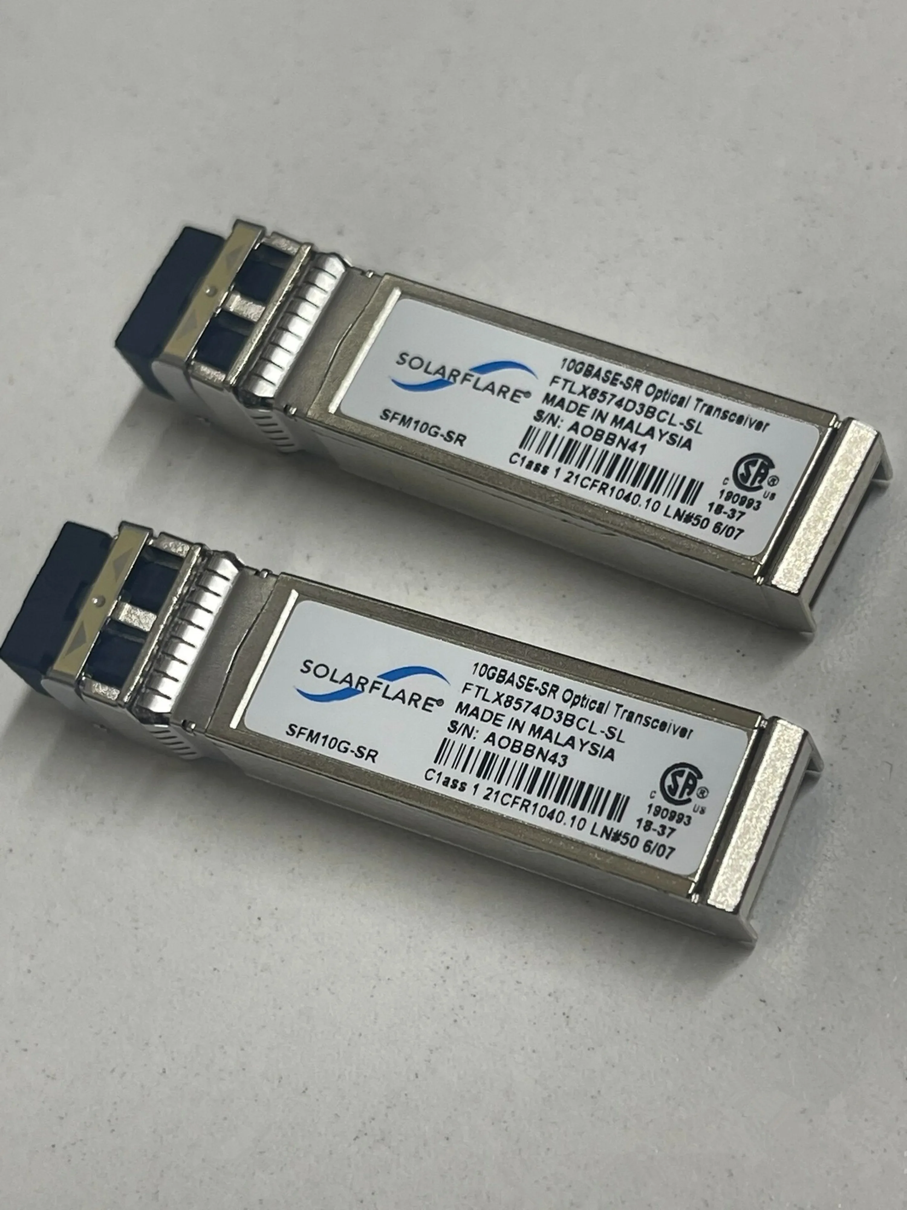 1PCS Solarflare SFP 10G Optical Transceiver FTLX8574D3BCL-SL SMF10G-SR 10GBASE-SR Solarflare Network Card Fiber Optical Module