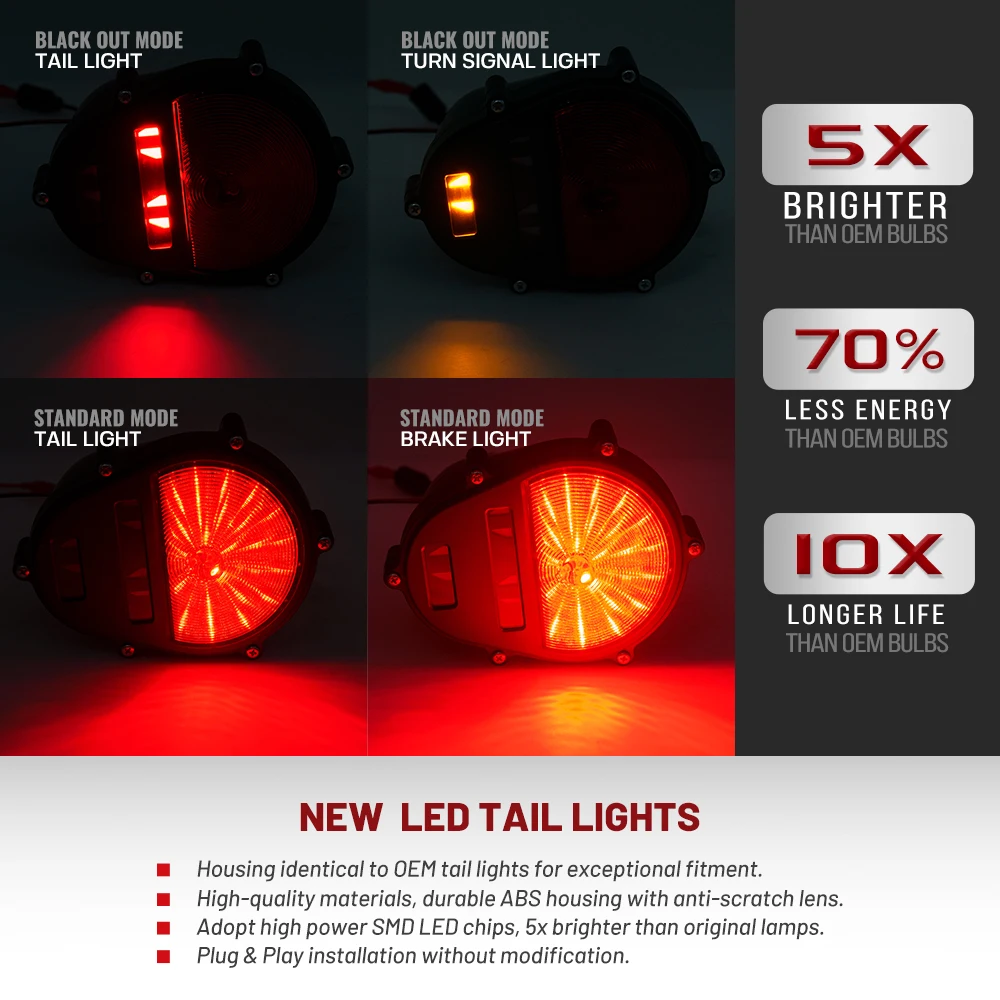 2x LED Taillights Assembly Rear Turn Signal Brake Stop Light Green 24V For M Series HMMWV HUMVEE Models M35 M998 M1025 M1026 etc