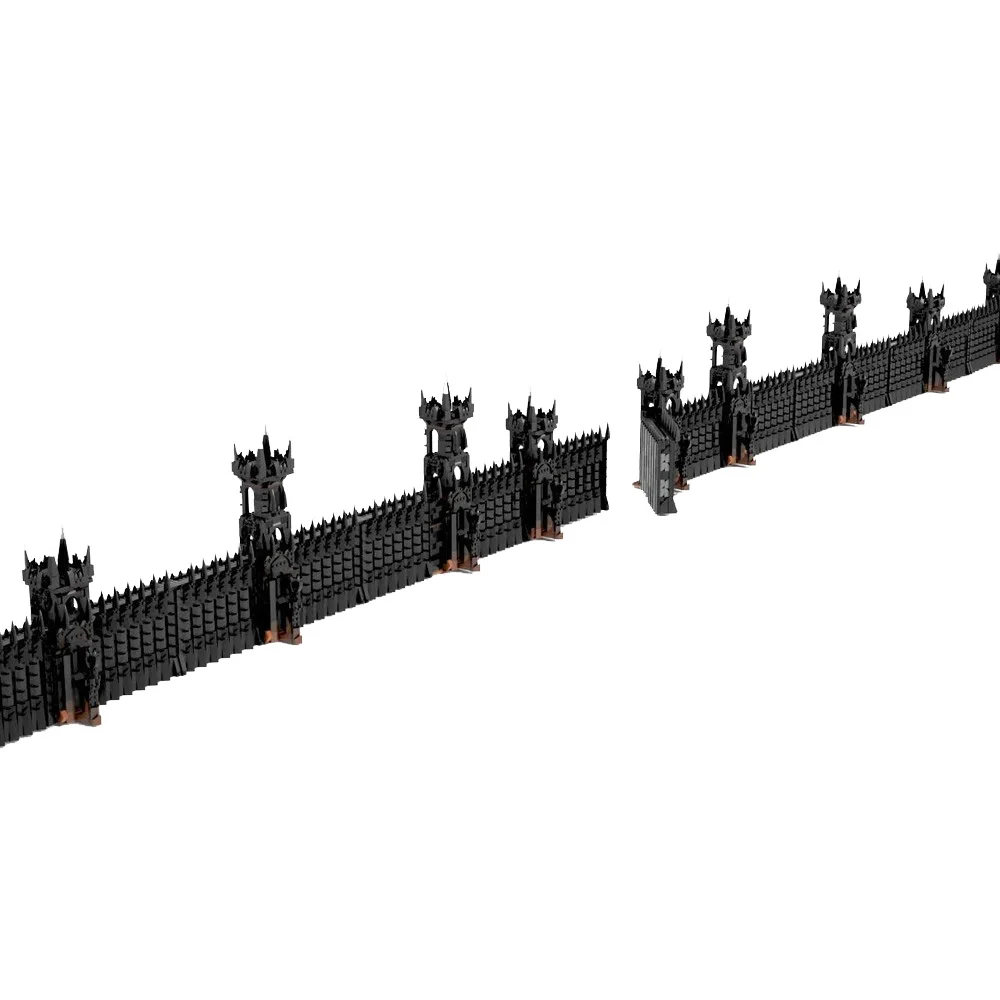 

MOC Rings Movie Black Gate Bricks Main Gate Short Wall Tall Towers