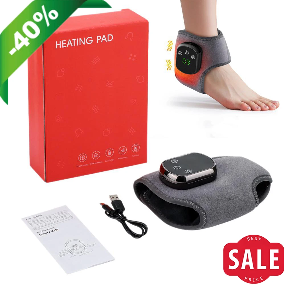 

Грелка для боли Беспроводной массажер для лодыжки с подогревом для кровообращения и боли Тепловая пленка для лодыжки с подогревом для боли