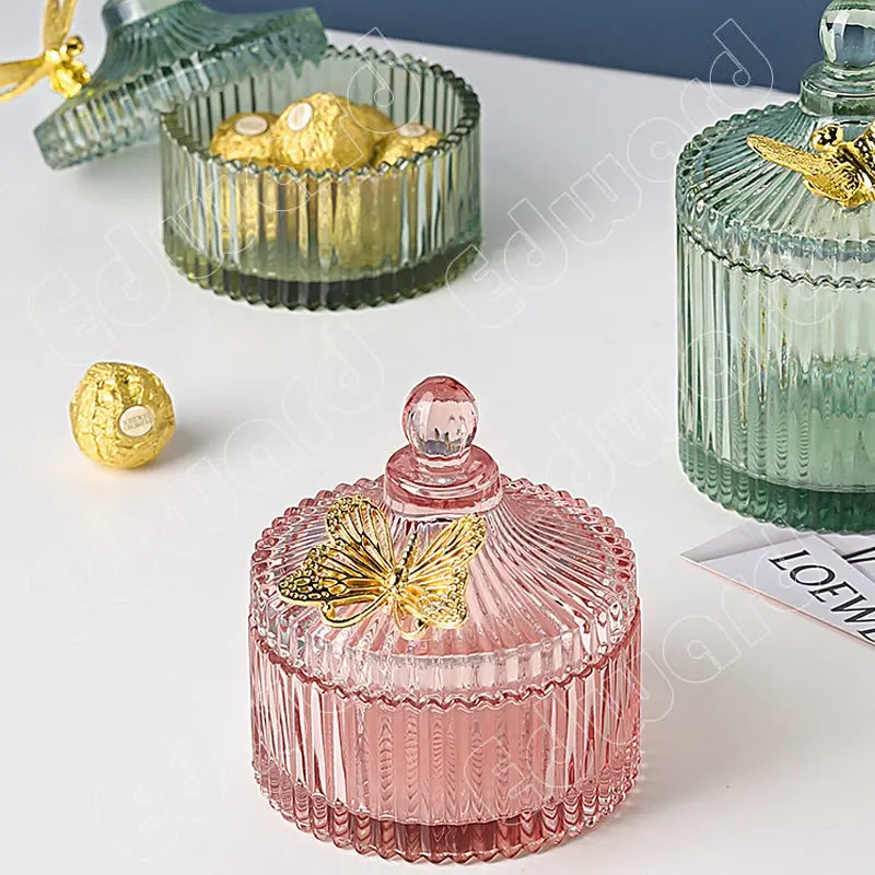 Jug Candy Jars Modern Style Glass Bottle Decor Storage Jar Jewelry Box Crystal Sugar Jar European Style Storage Jar Jug Jars