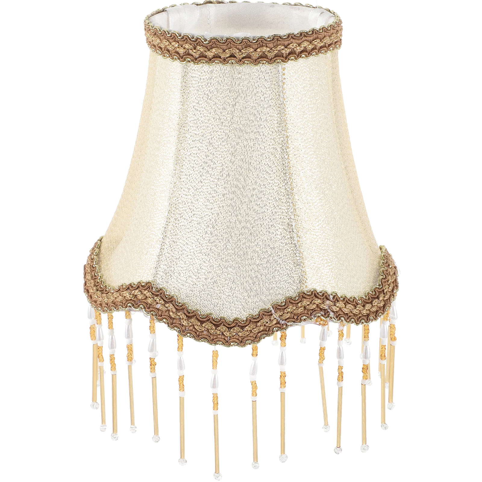 

Vintage Style Cloth Lamp Shade E14 Base Crystal Lampshade For Chandelier Wall Ceiling Light Accessories Small Barrel