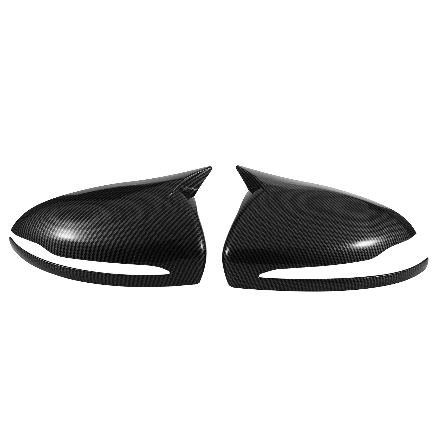 

Horned Style Side Rear View Mirror Cover Trim for Mercedes Benz W205 W213 W222 A0998110122 A0998110222 Carbon Fiber -N26R