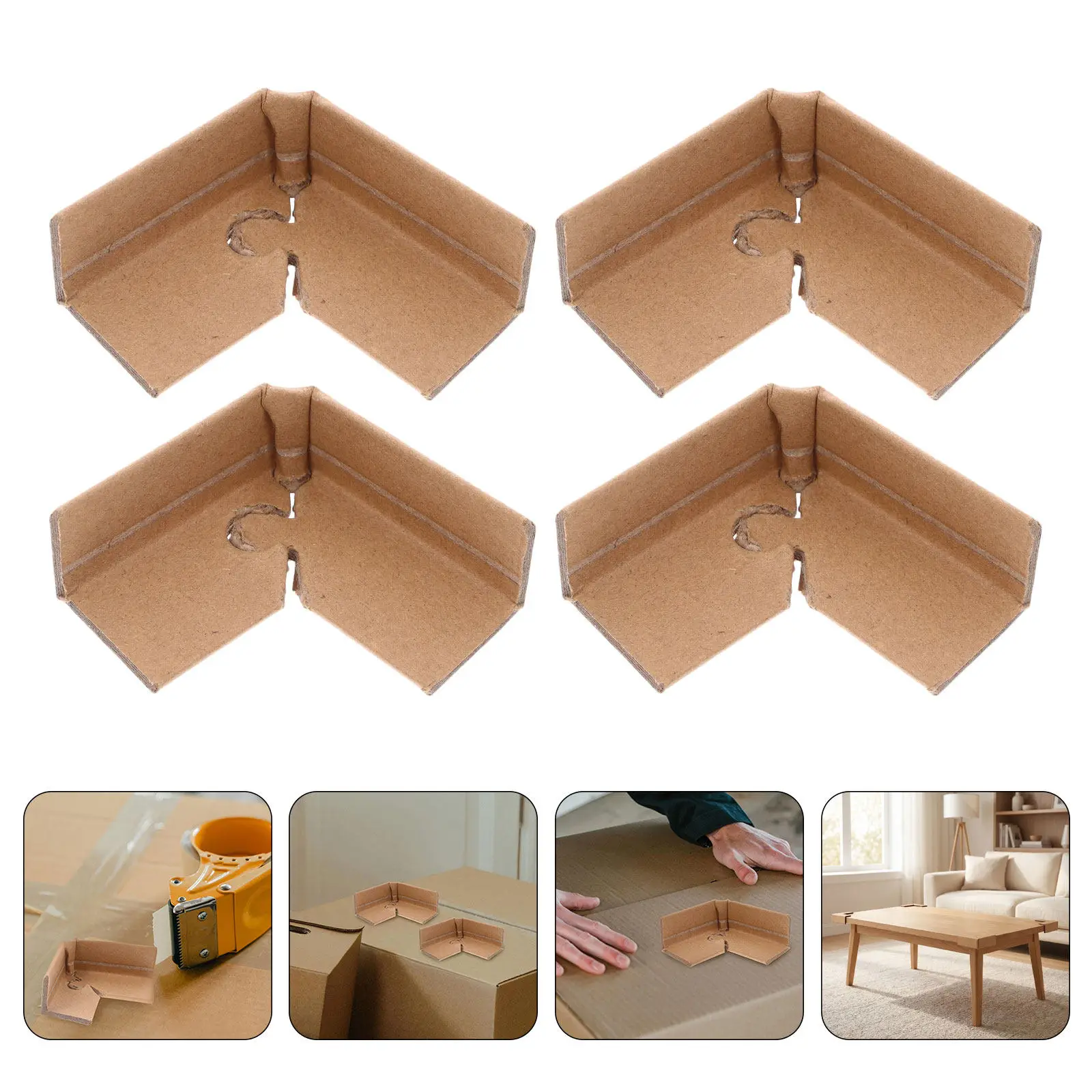 30Pcs Cardboard Corner Protectors Reinforced Shipping Box Edge Guards 4.7x1.2 Shipping Corners Package Protectors Anti-Collision