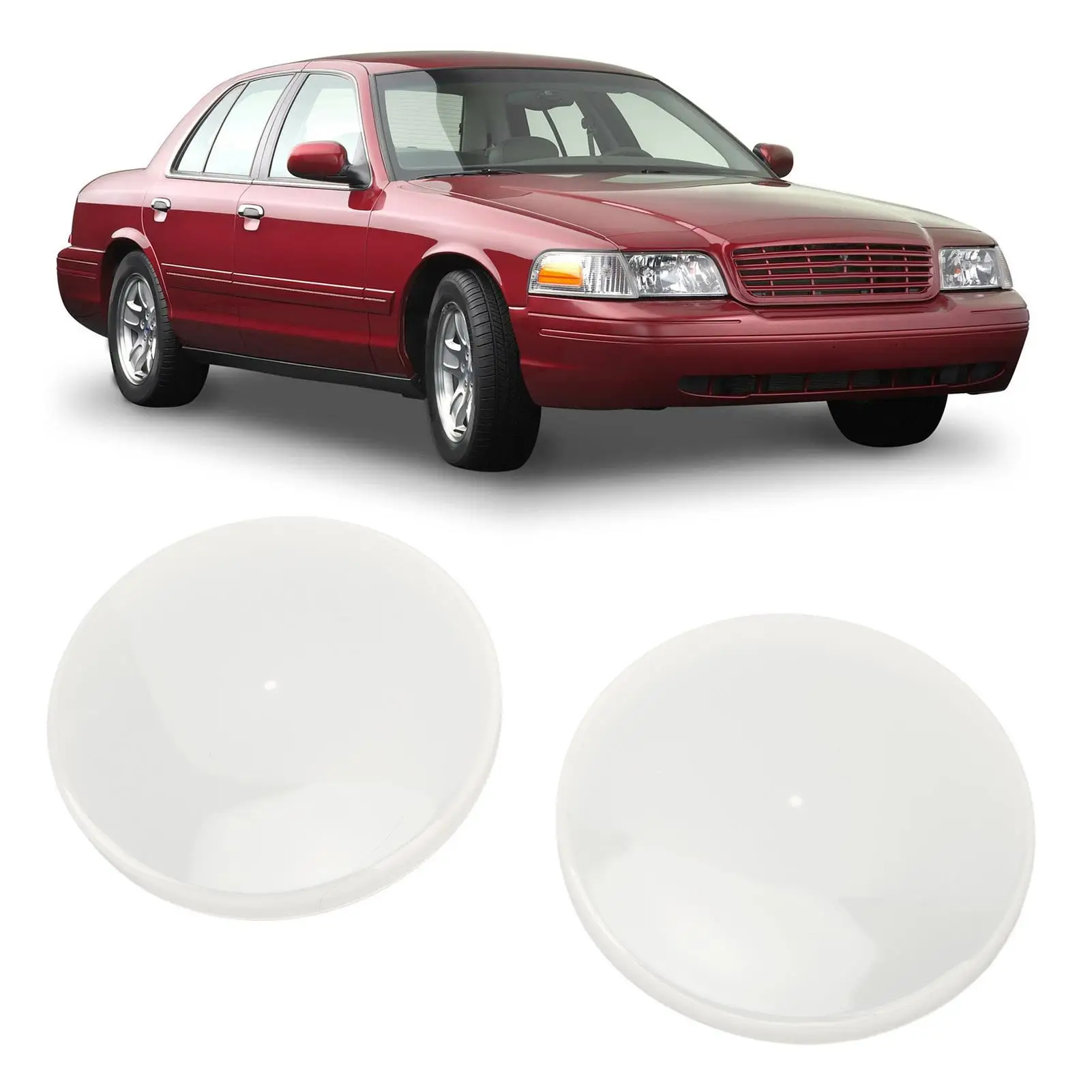 تذكرة قبة ضوء عدسة Wearproof 77-570 مقاومة للحرارة مصباح على شكل قبة عدسة سهلة التركيب 5in لتاج فيكتوريا 1998-2011 #4