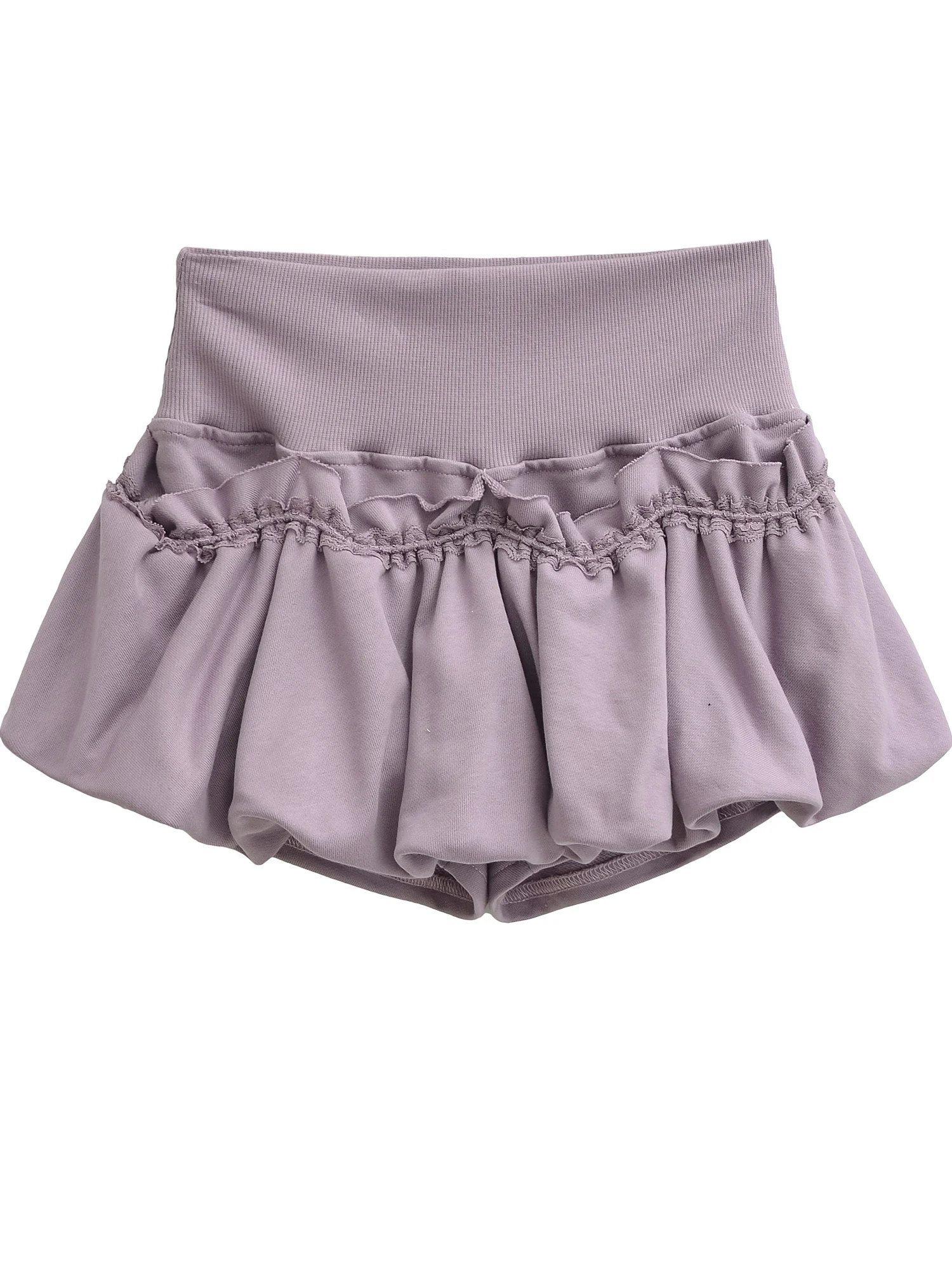 Falda acampanada de estilo f americano para mujer, falda informal de algodón antiexposición con cintura elástica y ribete de encaje