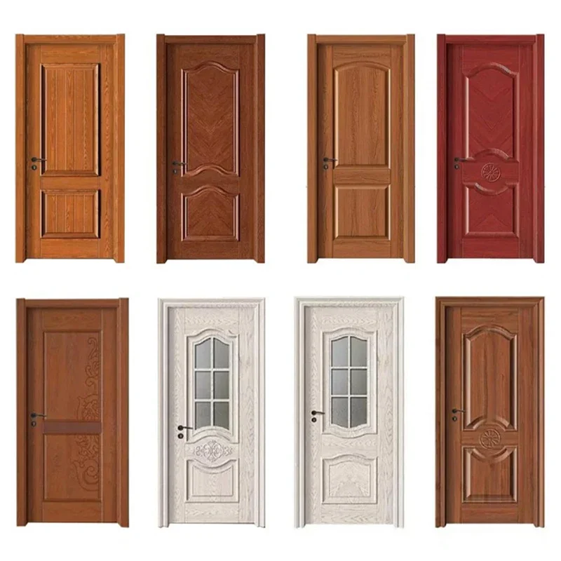 Wooden Door Interior Single Designs Crafted Craft Design Royal Engraving 3D Hand Carved Wood Doors With Carving