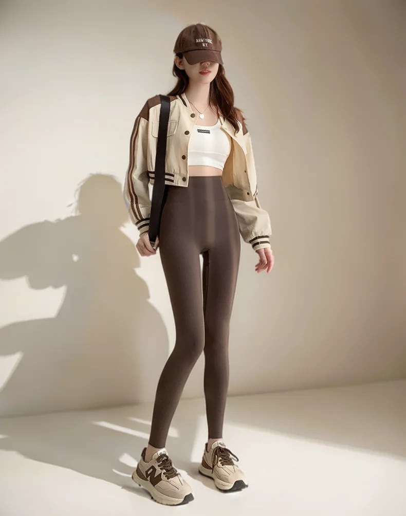 طماق السراويل النساء كبيرة الحجم تمارين بناء الجسم عالية المرونة Feminino الصوف استرخاء سمكا euramerican Bodytight Ol