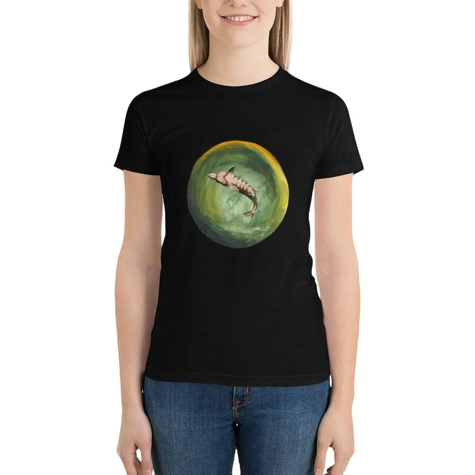 Steur Volle Maan Achtste Volle Maan Van Het Jaar Boerenalmanakcollectie T-Shirt Schattige Kleding Anime Witte T-Shirts Voor Vrouwen