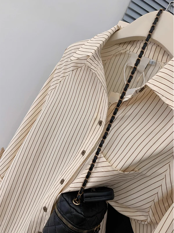 

Женский полосатый утюг, весна-лето 2022, дизайн Sensation, многослойная внутренняя одежда, верх, весенний свободный топ для поездок на работу...