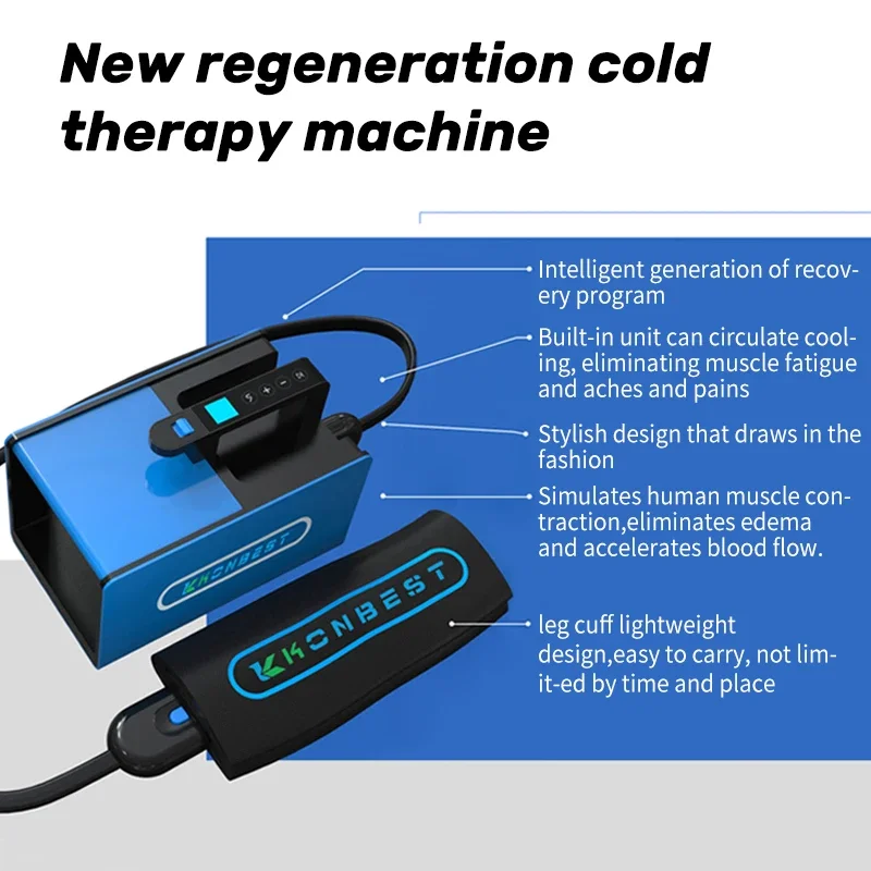 Ice Cold Therapy Machine System For Knee With Digital Timer Quiet Pump Adjustable Knee Pad For Long Term Relief And Recovery