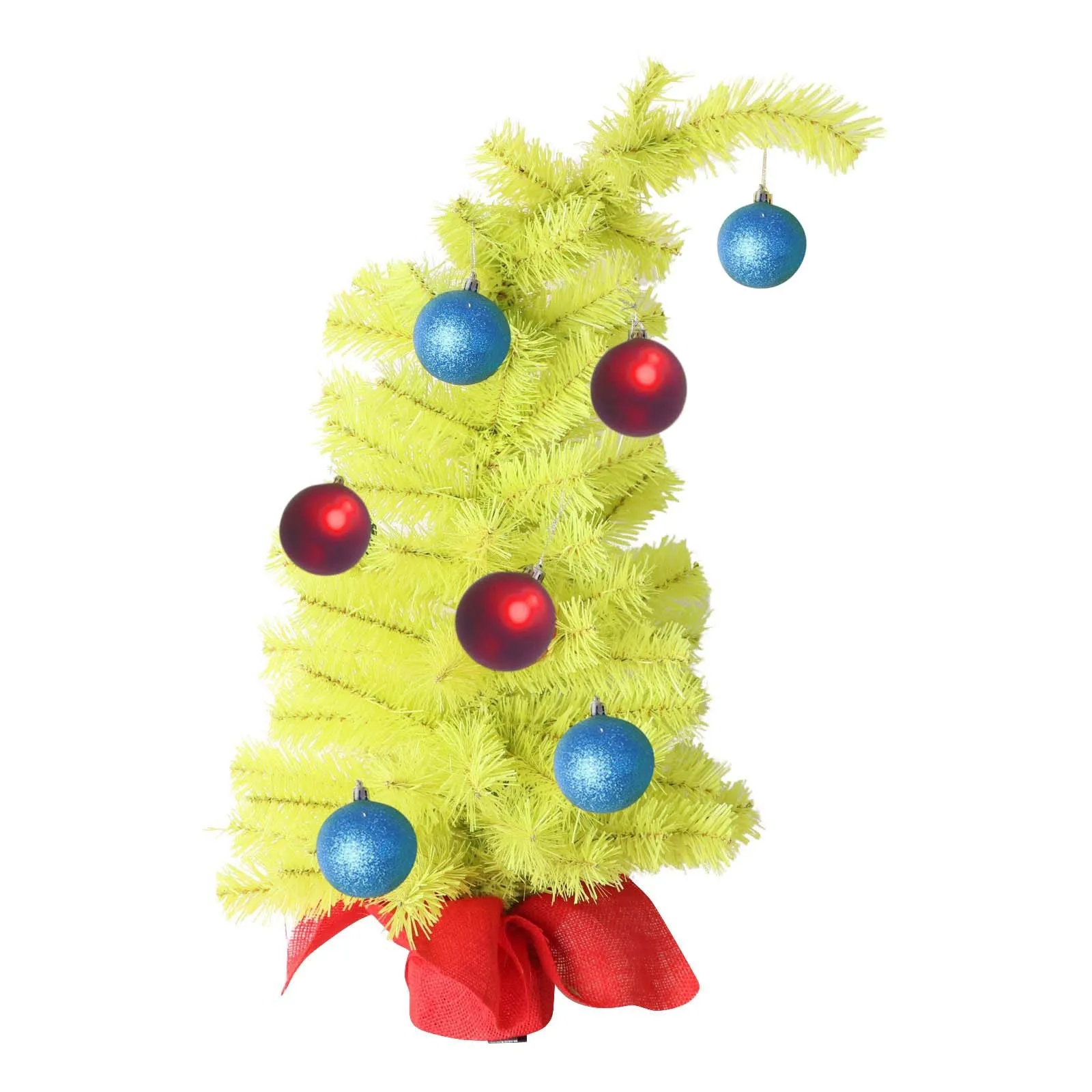 60CM Kerstboom Scheve Hals Kerstboom Kerstversiering Groene Vouwboom Holiday Party Desktop Ornament navidad