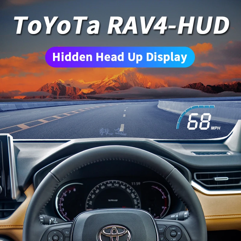 

Yitu HUD is suitable for Toyota RAV4 overseas version right-hand drive dedicated head up display, vehicle speed projector