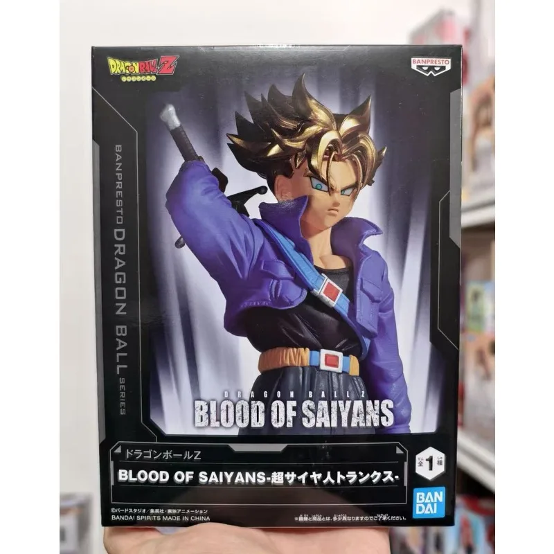 

In Stock Original BANPRESTO DRAGON BALL Z BLOOD OF SAIYANS Trunks 17cm PVC Anime Figure Toy Gift Ornament