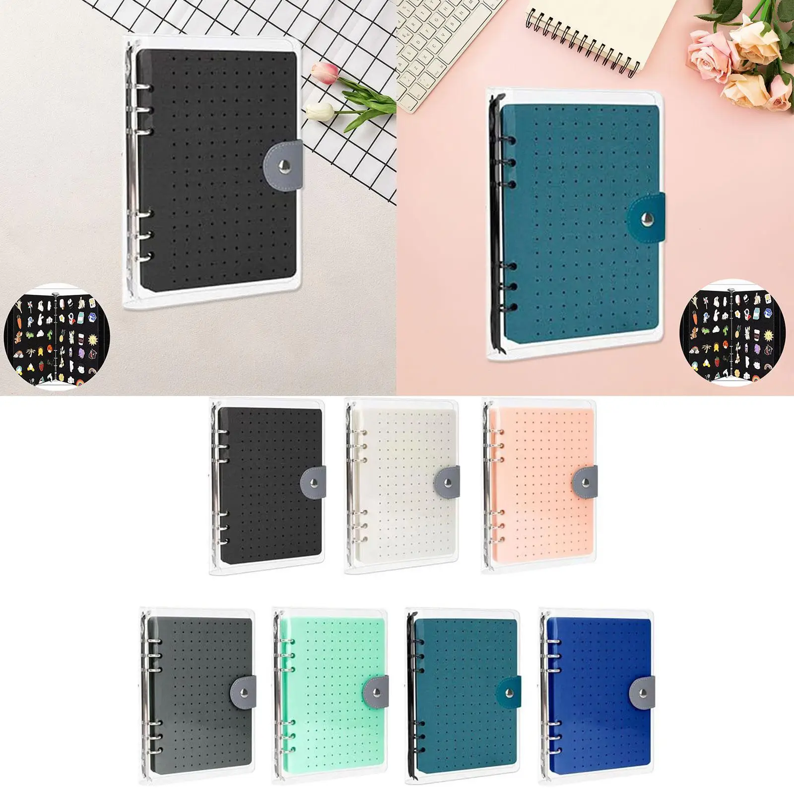 Felt Pin Brooch Storage Book 8 Pages 350 Holes Novelty Jewelry Organizer Pin Badges Collection Board for Ladies Shops Desktop
