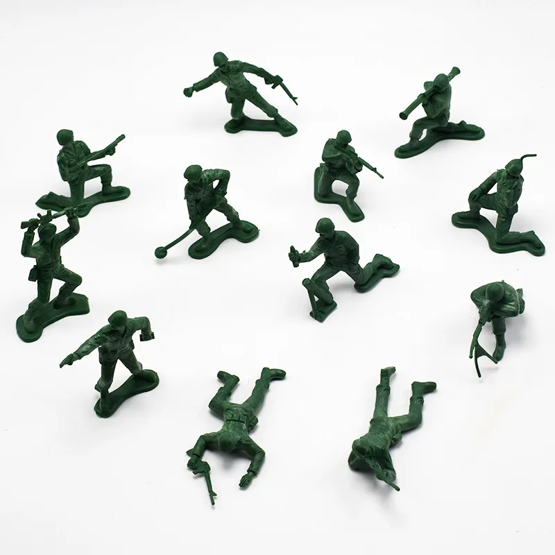 12pcs/lot  Hot Bag Soldier Toys 12 stype Static Small Soldier Person Military Model Children Toys Wholesale Mixed Batch