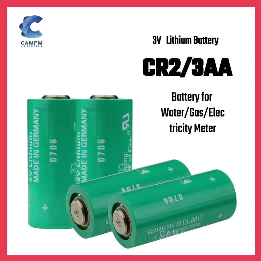 

2PCS CR2/3AA Electronic meter Water meter PLC Battery 2/3AA 3V Lithium Battery for Water/Gas/Electricity Meter Made In Germany