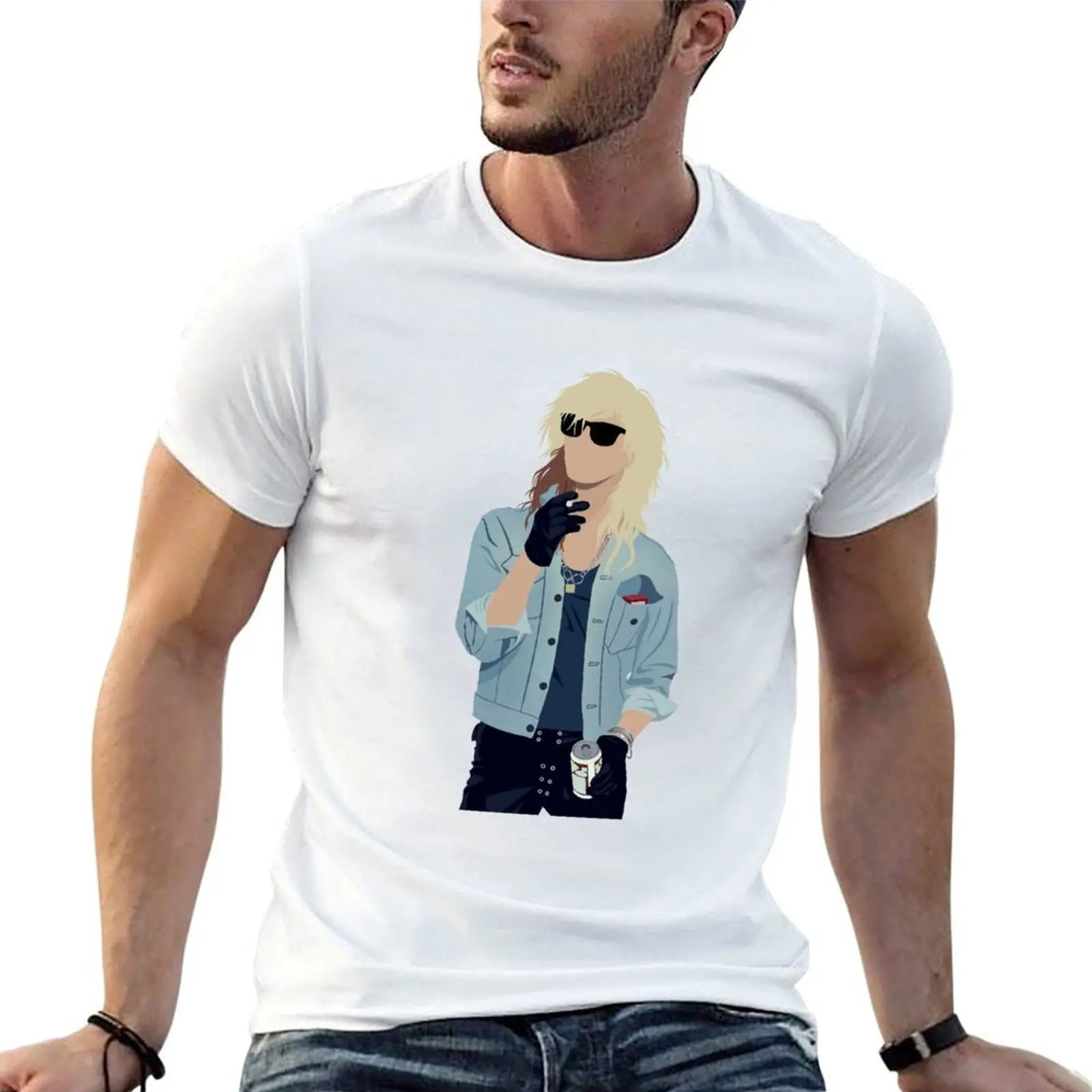 Camiseta Duff McKagan, camiseta informal para hombre, camiseta de algodón pesado para hombre, camisetas informales para hombre