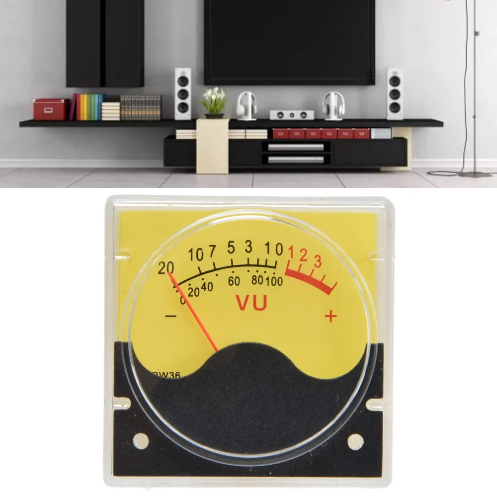 Durable High Accuracy Pointer Type VU Meter Portable Durable VU Level Meter Audio Volume Meter Recording Studio
