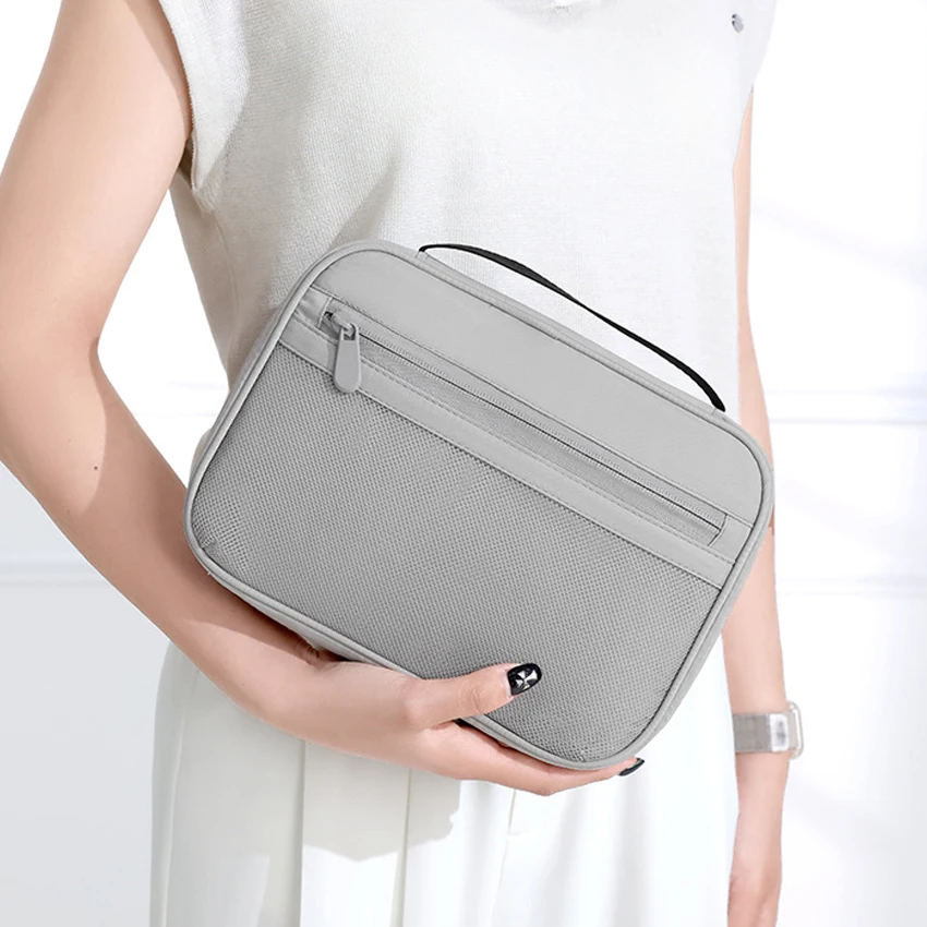 حقيبة تنظيم سلكية رقمية للسفر ، الماوس والإكسسوارات ، حقيبة مستحضرات التجميل مع سحاب ، سعة كبيرة ، حقيبة ماكياج مقاومة للماء ، جديدة