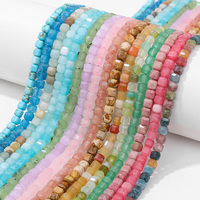 High Quality 5mm Faceted Square Cube Beads Natural Rose Quartzs Tourmaline Tiger Eye Bead for Jewelry Making Bracelet Necklaces