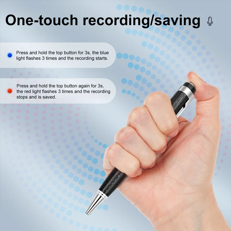 Portable Digital Voice Recorder Professional Audio Sound Recording Pen MP3 Player 8G 16G 32G 64G 128G WAV 192Kpb Voice Recorders