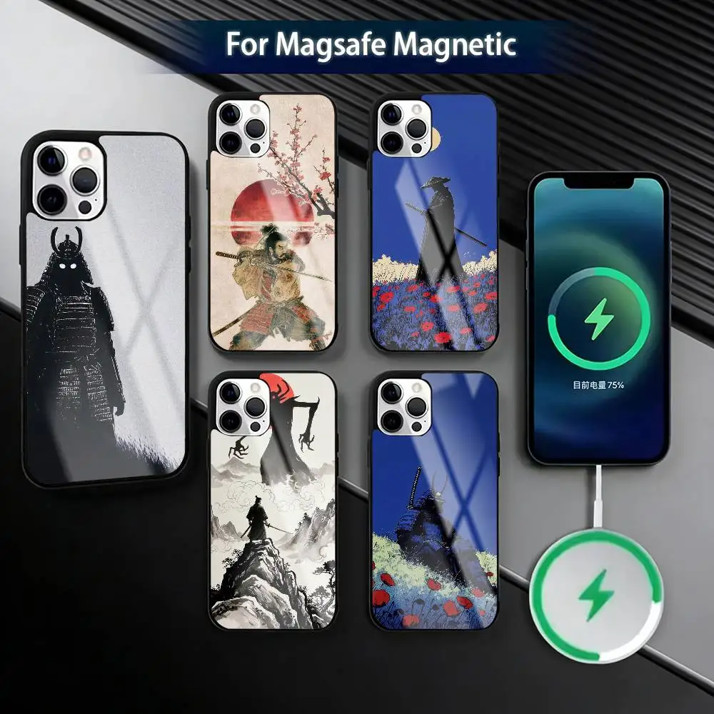 

Japanese Bushido Samurai Japan Phone Case For iPhone17,16,15,14,13,12,11 Plus,Pro Magnetic For Magsafe Wireless Charging