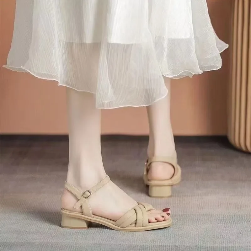 Woman Shoes Roman Style Open Toe Round Tip Sandals For Women Footwear H With Wholesale Bulk Offer 2024 Luxury Shoe The Best