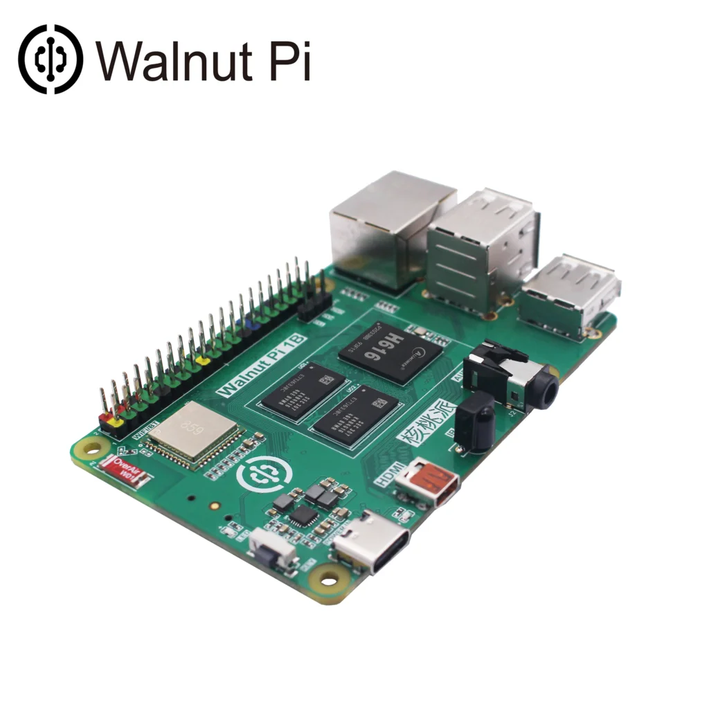 Imagem -03 - Placa de Desenvolvimento Walnut pi Mini pc 1gb Ram Ddr3 Allwinner H616 Wifi Bluetooth Sbc Placa Única Computador Walnutpi Raspberrypi 1