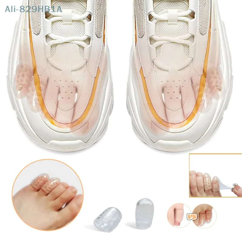 Respirável macio Silicone Toe Protector, Anti-Fricção Toe Cap Cover, Ferramenta de cuidados com os pés, Calos Blisters, 10 Pcs